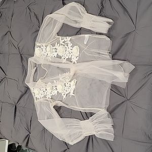 Sheer Cream Top (M)